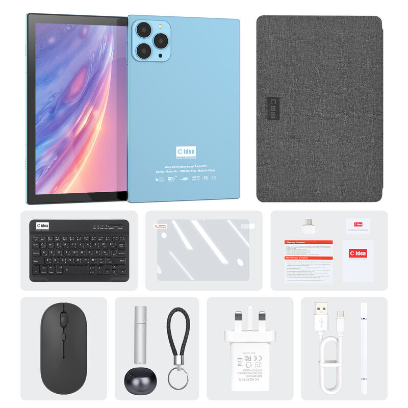 C idée usine 10.1 pouces Écran HD Système Android 8 Go + 1 To Grande capacité de stockage Adultes Tablette PC CM8700 Plus