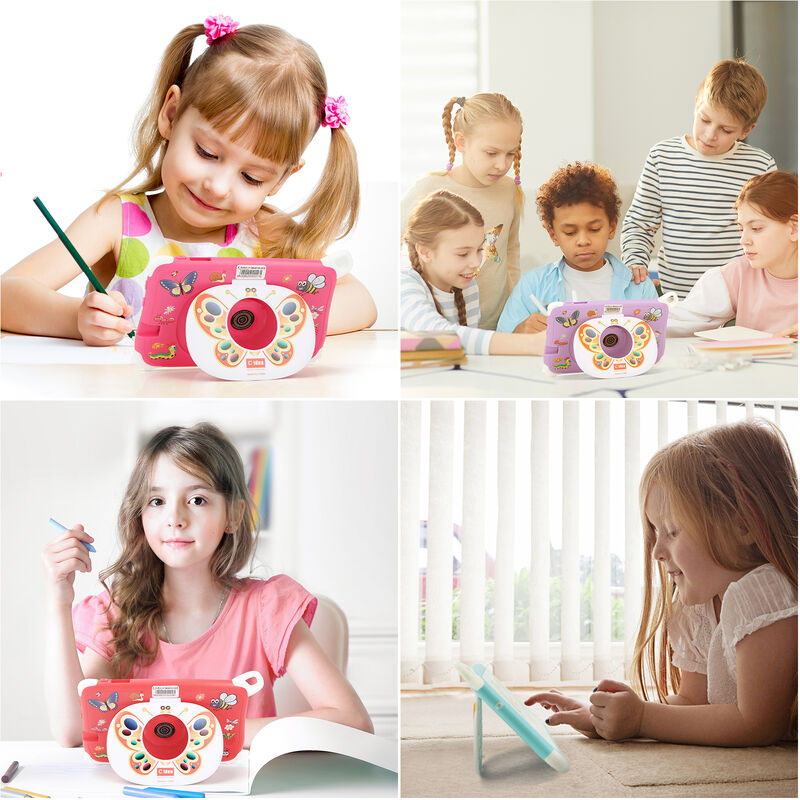 C Idea Tablette PC pour enfants de 7 pouces, 8 Go de RAM, 256 Go de ROM, Android 16, Wi-Fi, résistant aux chutes, utilisation éducative (CM86-rose)