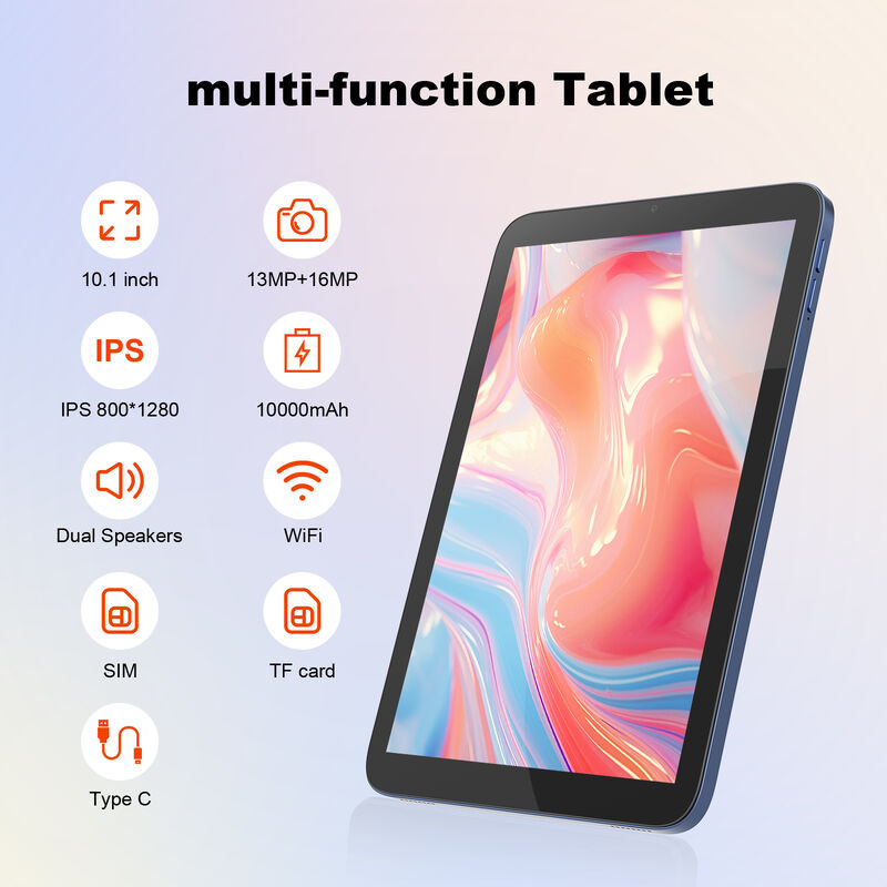 C Idea ODM/OEM 10,1 pouces Android 16 Business Tablet PC 8 Go de RAM 1 To de stockage Écran tactile Wi-Fi FHD (CM10017 Air-Blue)