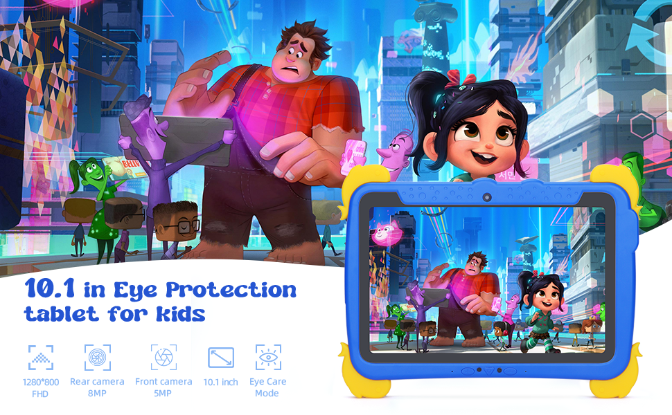 Idée C 10,1 pouces Tablette pour enfants avec boîtier de protection pour les yeux ips Écran HD Pré-installation IWAWA P1150